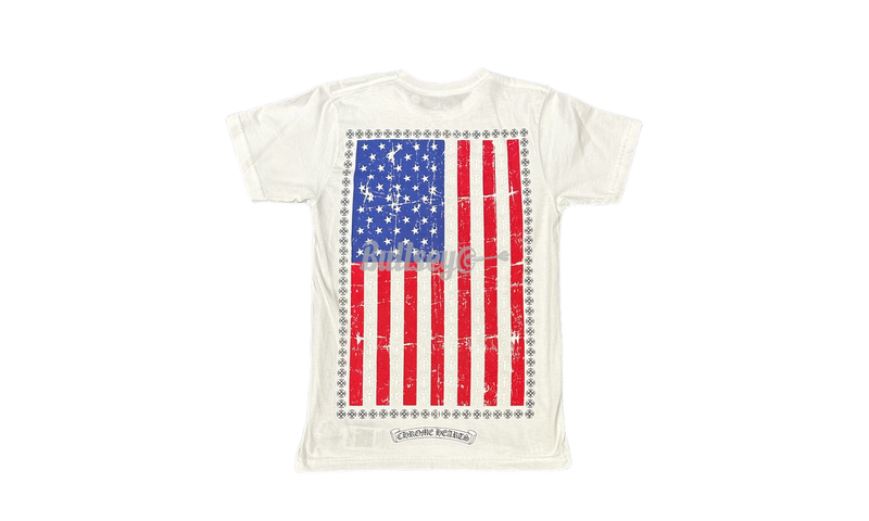 Chrome Hearts USA Flag White T - Badgley Mischka Shoes - Shirt