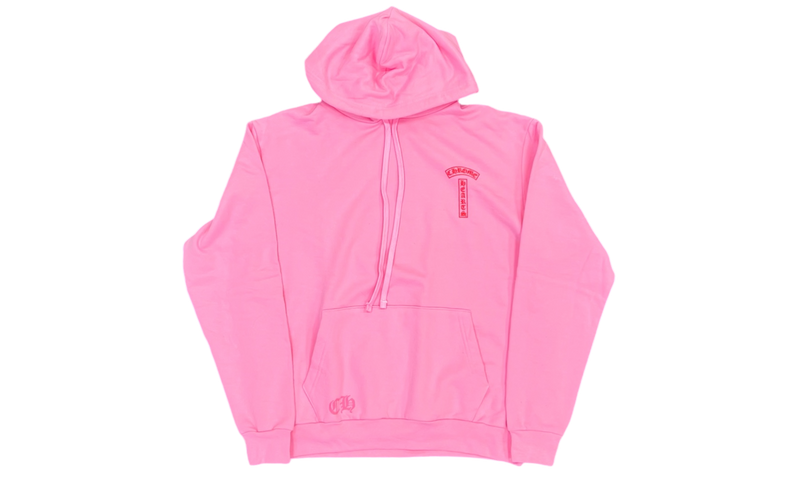 Chrome Hearts USA Shoulder T-Bar Logo Pink Hoodie