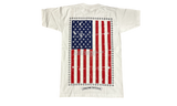 Chrome Hearts Vintage USA Flag White T-Shirt-Portofino White Leather Sneakers With Metallic Inserts Woman