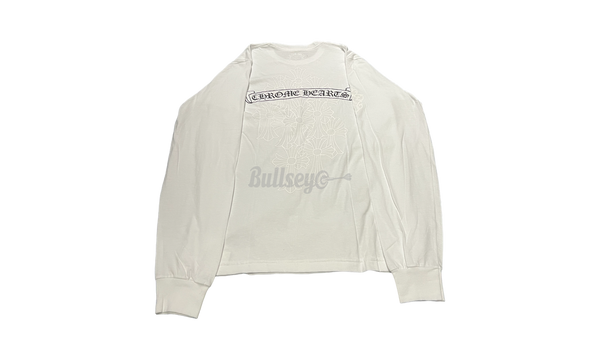 Chrome Hearts White Cemetery Scroll Label Longsleeve T-Shirt-Bullseye Sneaker Paw Boutique
