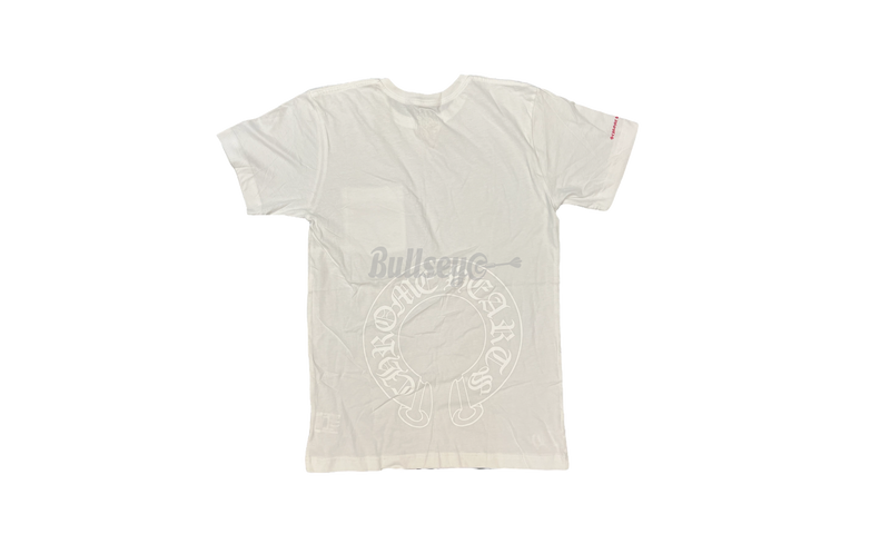 Chrome Hearts White Horseshoe Red Scroll Label White T-Shirt-Bullseye Sneaker Boutique