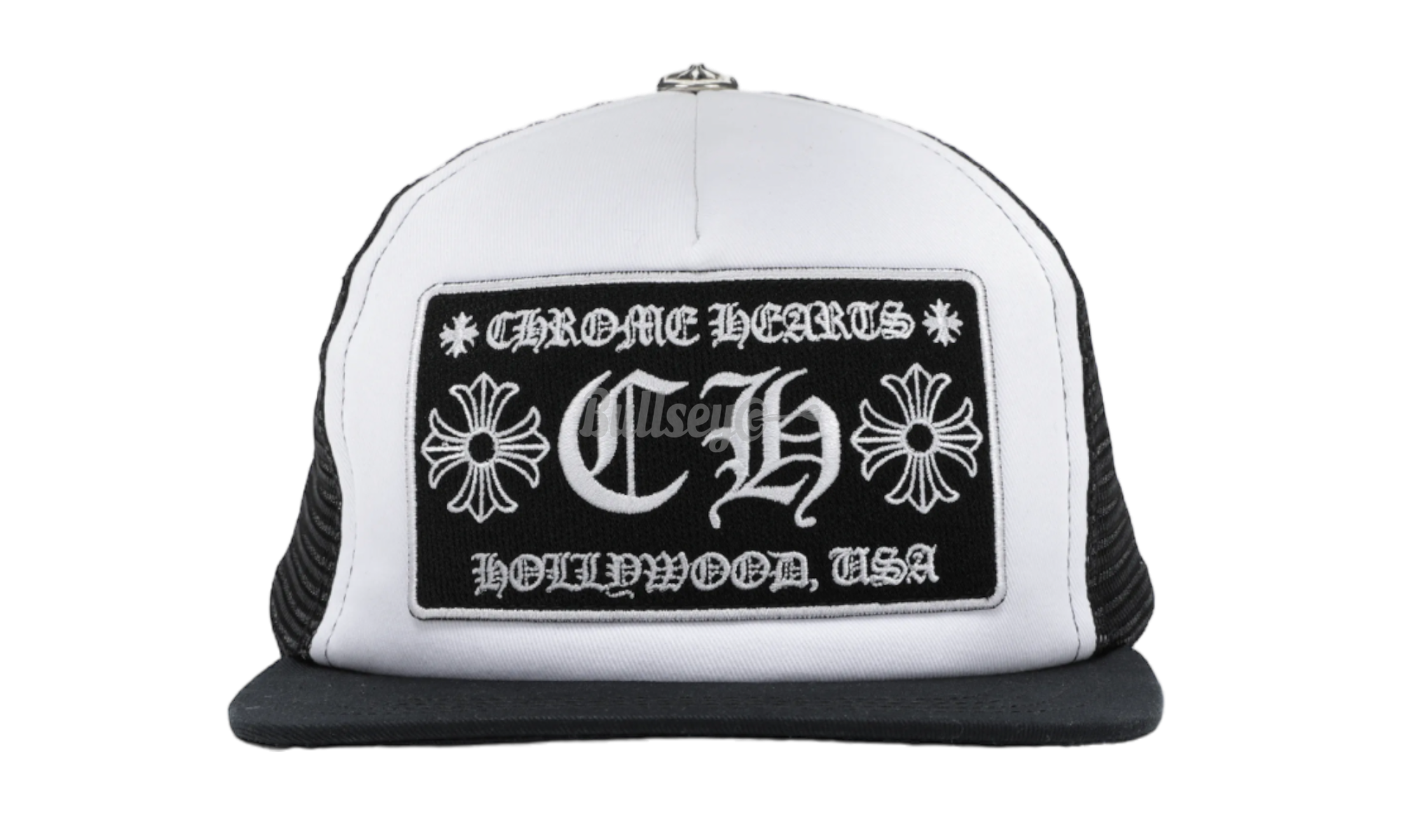 Chrome Hearts White/Black Hollywood Trucker Hat-Bullseye Sneaker Boutique