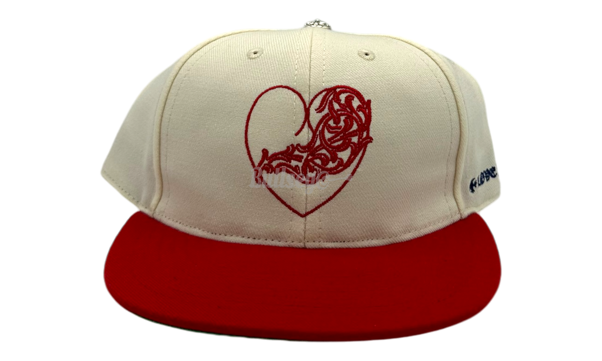 Chrome Hearts Wool Acrylic Serge Ivory/Red Fitted Hat-Bullseye Sneaker Boutique