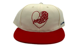 Chrome Hearts Wool Acrylic Serge Ivory/Red Fitted Hat-Bullseye Sneaker Boutique