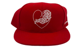 Chrome Hearts Wool Acrylic Serge Red Fitted Hat-Bullseye Sneaker Boutique