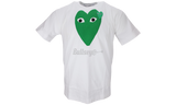 Comme Des Garcons PLAY Green Hearts White T-Shirt-Urlfreeze Sneakers Sale Online