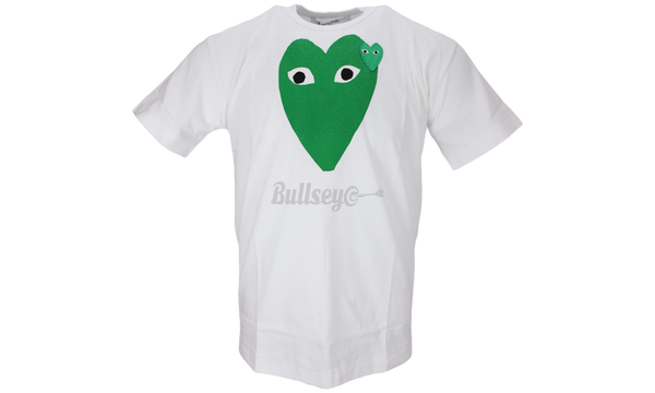 Comme Des Garcons PLAY Green Hearts White T-Shirt-Urlfreeze Sneakers Sale Online