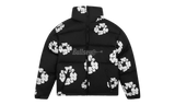 Denim Tears Cotton Wreath Black Puffer Jacket-Bullseye Sneaker Boutique