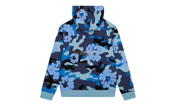 Denim Tears Cotton Wreath Blue Camo Zip-Up Hoodie