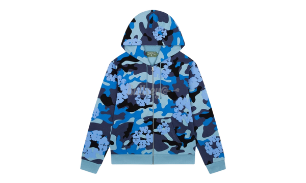 Denim Tears Cotton Wreath Blue Camo Zip-Up Hoodie-Bullseye Sneaker Boutique