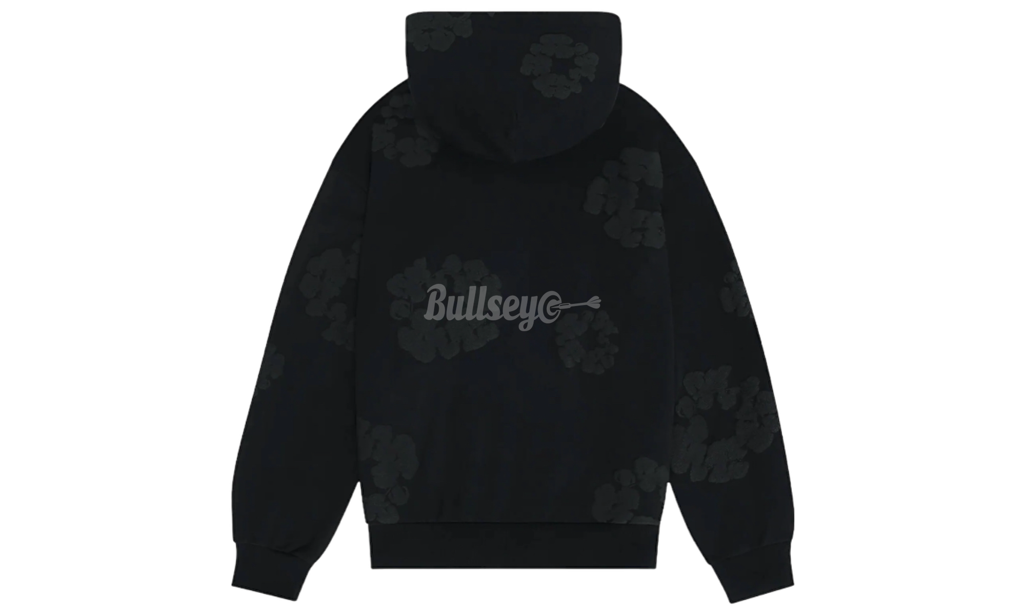 Denim Tears Mono Black Cotton Wreath Hoodie | BullseyeSB