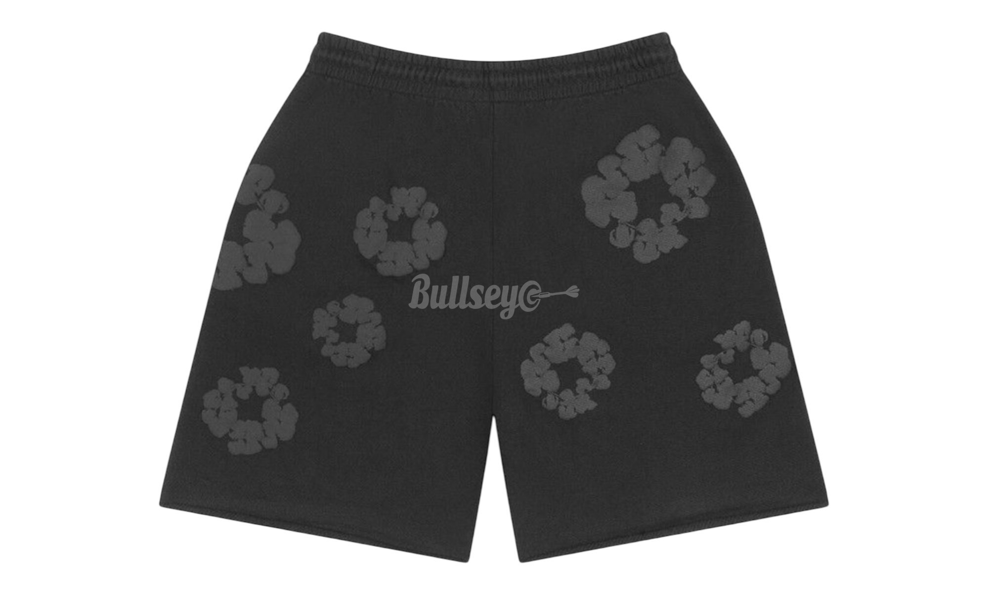 Denim Tears Mono Black Cotton Wreath Sweat Shorts