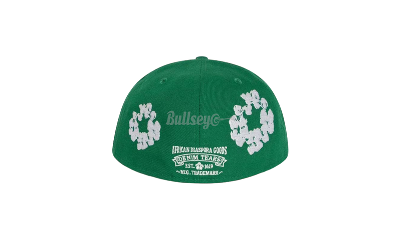 Denim Tears New Era Cotton Wreath Green Fitted hats hat