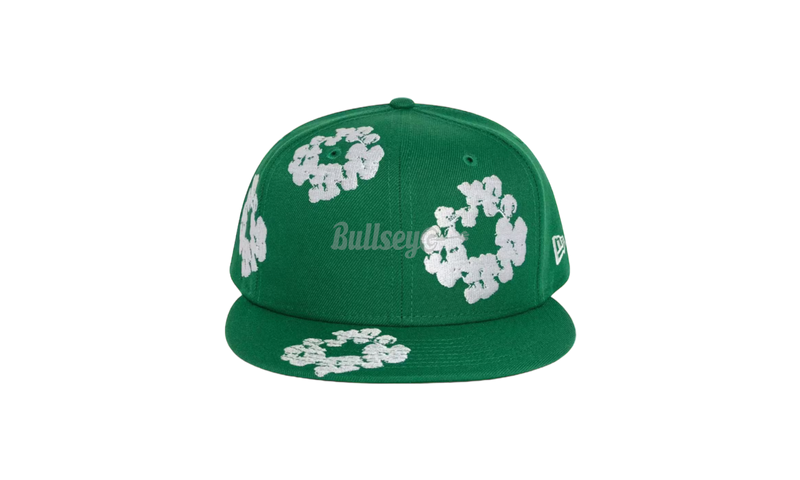 Denim Tears New Era Cotton Wreath Green Fitted Socks Hat-The North Face Logo Box Cuffed Beanie Socks Hat