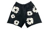 Denim Tears The Cotton Wreath Black Sweat Shorts (PreOwned)-Bullseye Sneaker Boutique