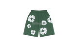 Denim Tears The Cotton Wreath Green Sweat Shorts-Bullseye Sneaker Boutique