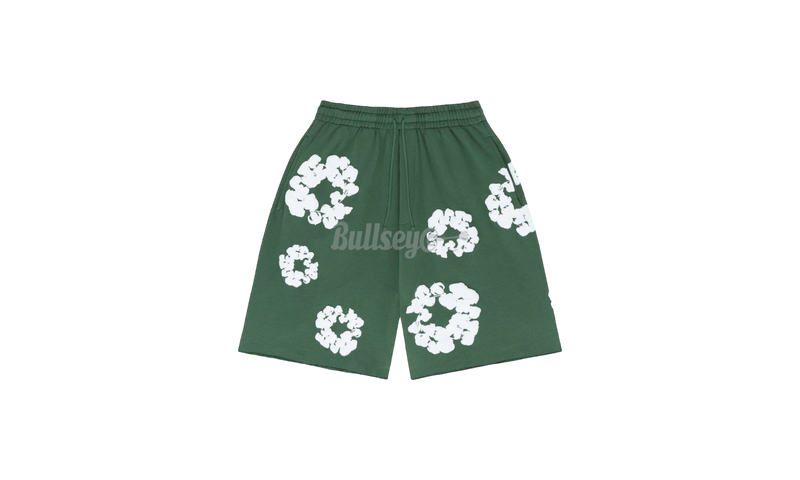Denim Tears The Cotton Wreath Green Sweat Shorts-Schnürschuhe MOTION COUNTRY BOOT Veloursleder