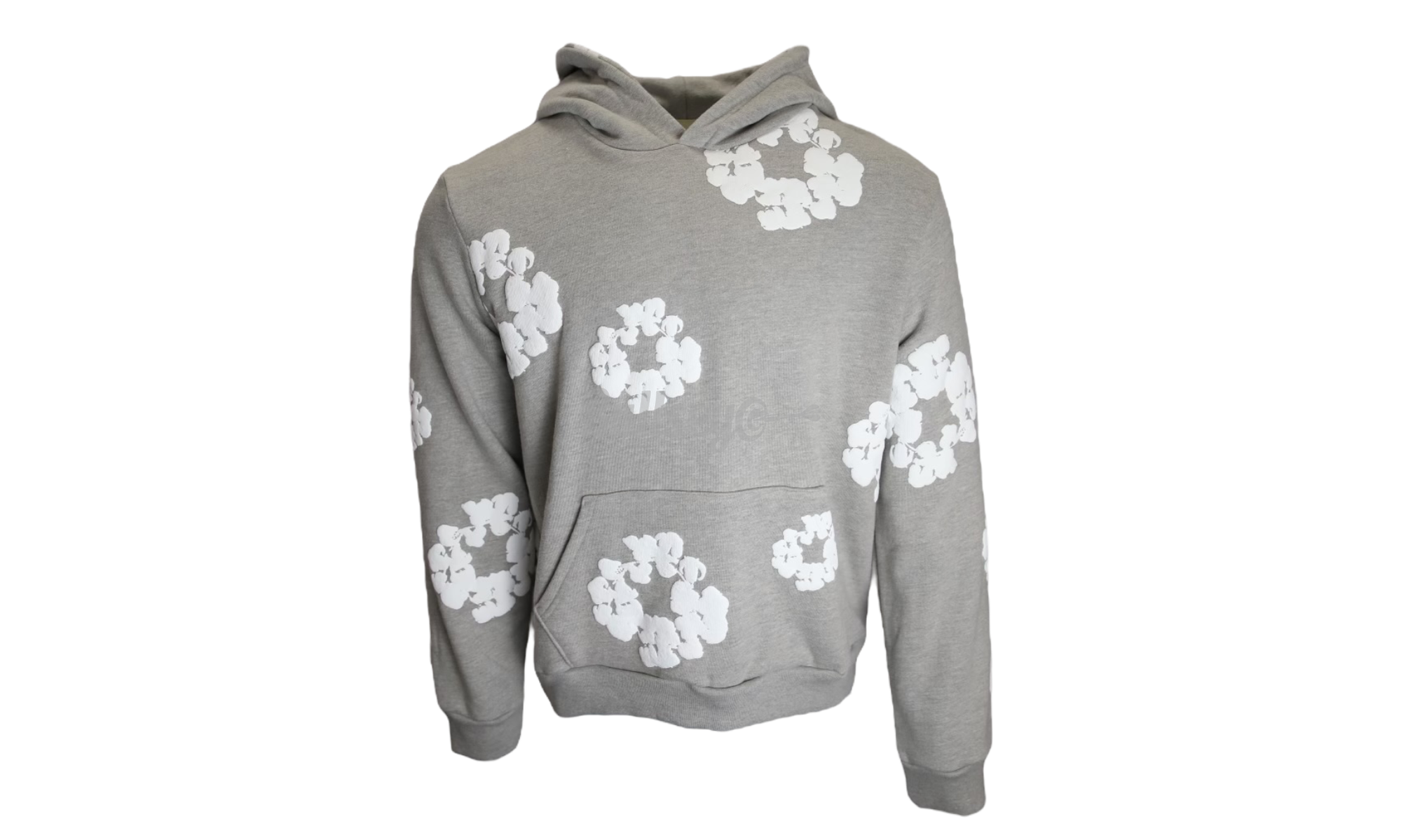 Denim Tears The Cotton Wreath Grey Hoodie-Bullseye Sneaker Boutique