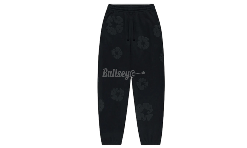 Denim Tears The Cotton Wreath Mono Black Sweatpants