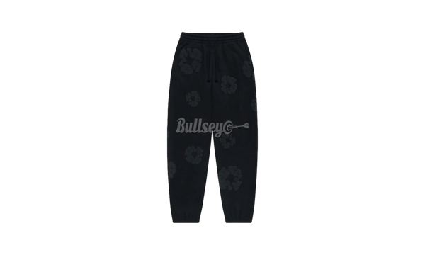 Denim Tears The Cotton Wreath Mono Black Sweatpants-Bullseye Sneaker Boutique