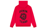 Denim Tears University Red/Black Zip-Up Hoodie