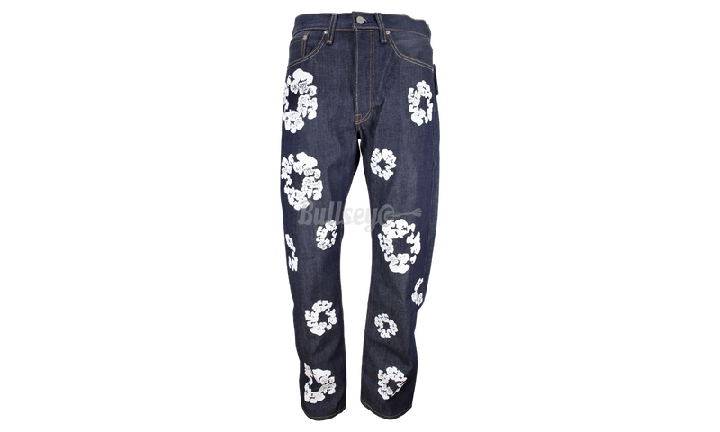 Denim Tears X Levi's Cotton Wreath Jeans Raw Selvedge Indigo-Hiking Boots DEEZEE WS5585-07 Black