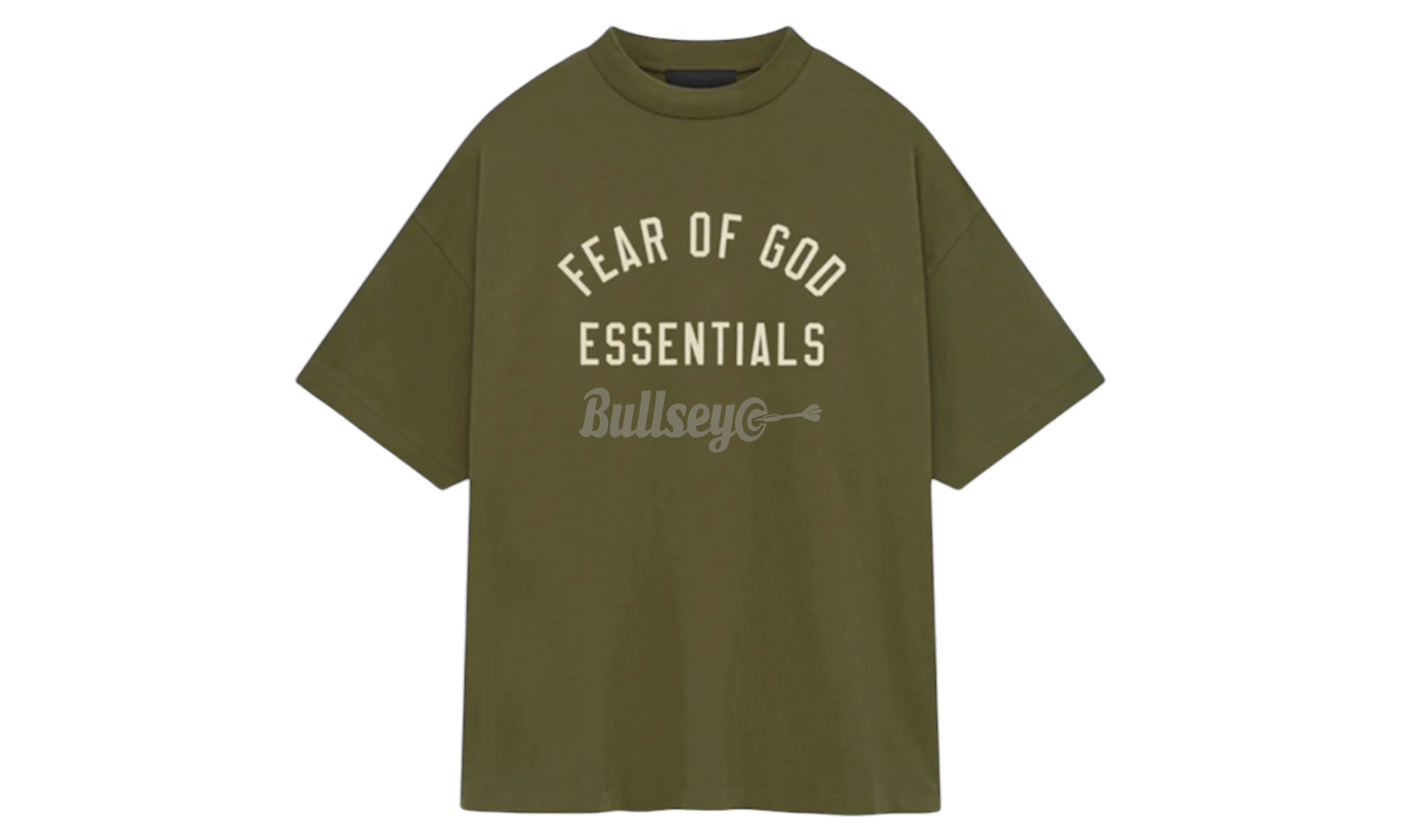 Fear Of God Essentials Jersey Crewneck "Military Olive" T-Shirt-Bullseye Sneaker Boutique