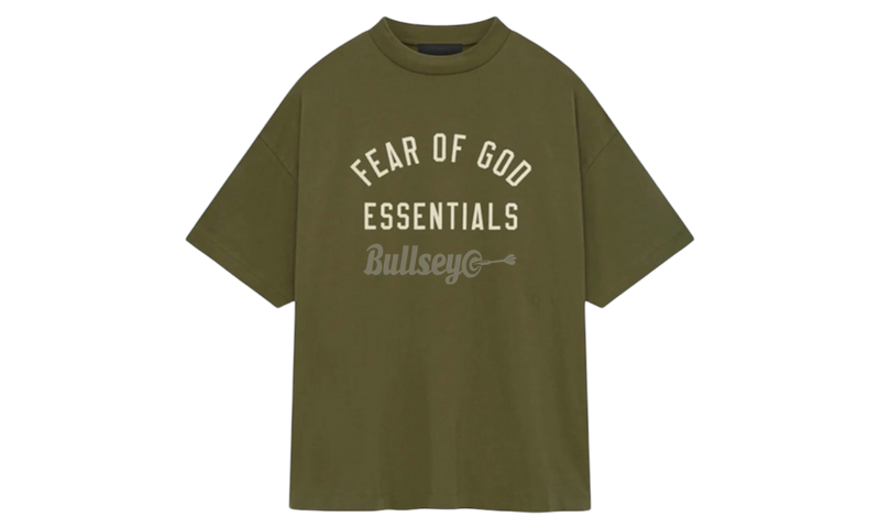 Fear Of God Essentials Jersey Crewneck "Military Olive" T-Shirt-Bullseye Sneaker Boutique