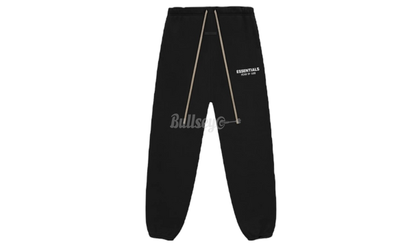 Fear of God Essentials Fleece Black Sweatpants (FW24)-Bullseye Sneaker Boutique