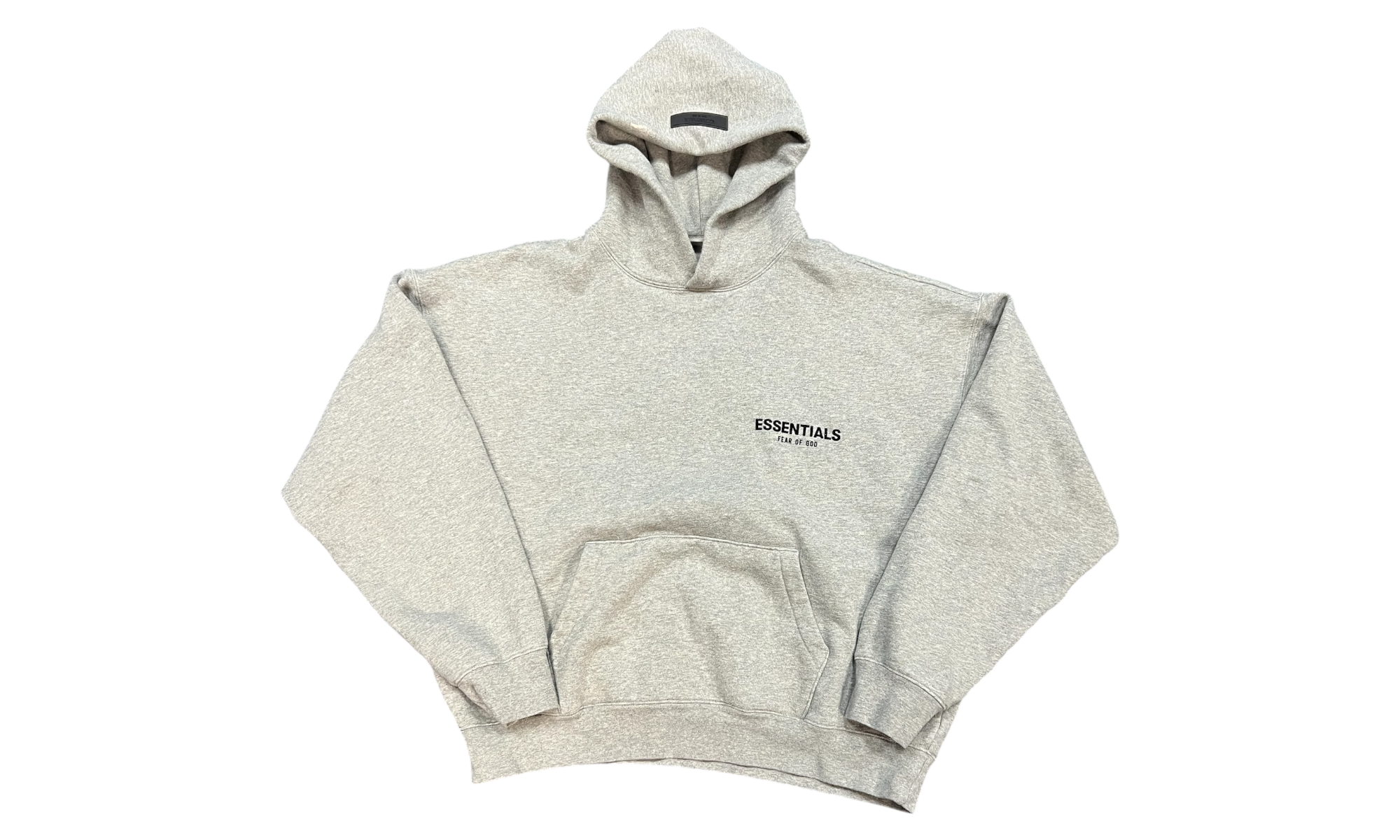 Fear of God Essentials Fleece Light Heather Grey Hoodie (FW24) (PreOwned)-Bullseye Sneaker Boutique