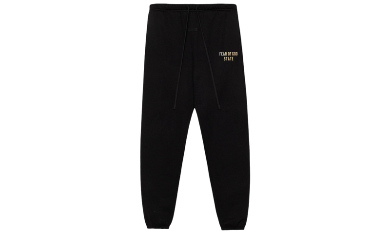 Fear of God Essentials Fleece State Black Sweatpants-Bullseye Sneaker Boutique