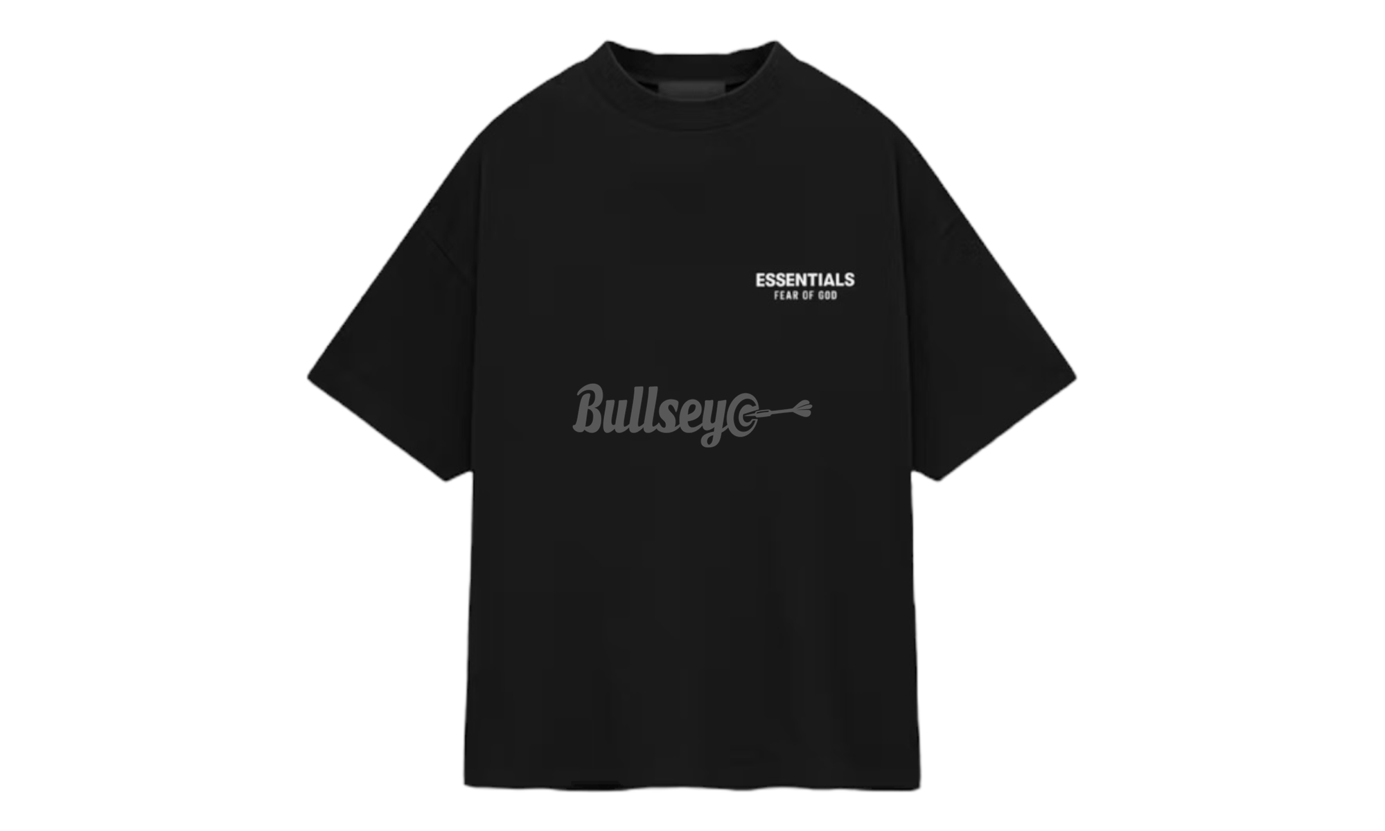 Fear of God Essentials Jersey Crewneck Black T-Shirt (FW24)-Bullseye Sneaker Boutique