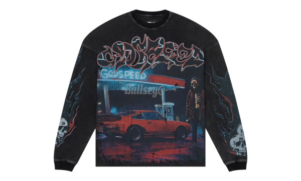 GodSpeed Pitstop Black Wash Thermal Long Sleeve T-Shirt-Bullseye Sneaker Boutique