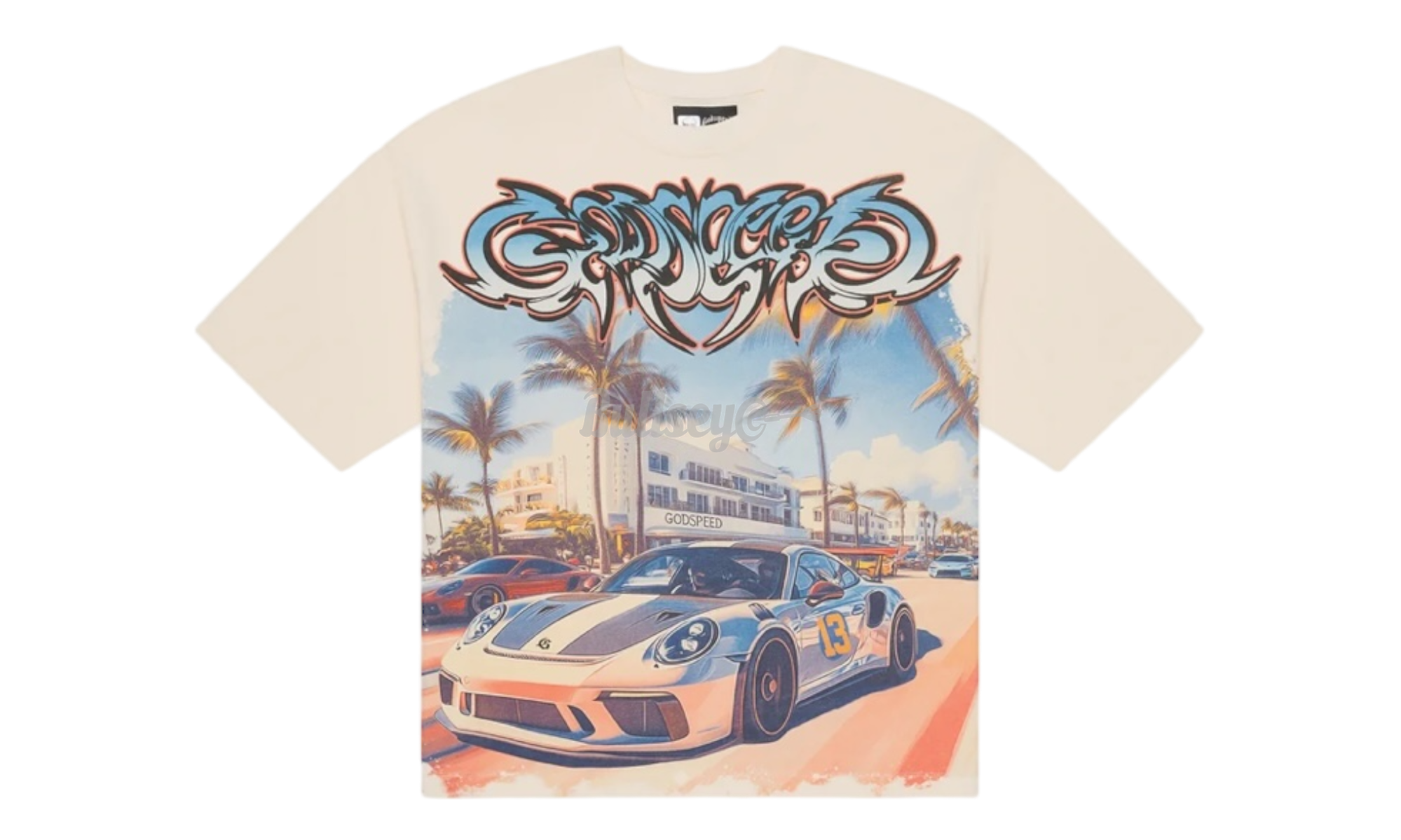 Godspeed Car Meet Miami Bone T-Shirt-Bullseye Sneaker Boutique