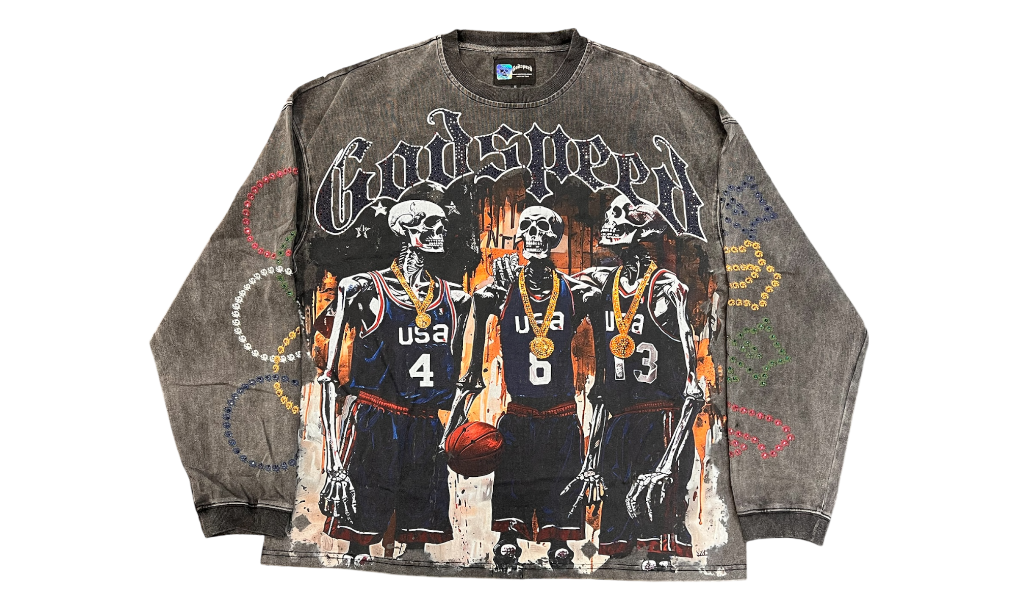 Godspeed Dream Team Washed Black VVS Longsleeve T-Shirt-Bullseye Sneaker Boutique