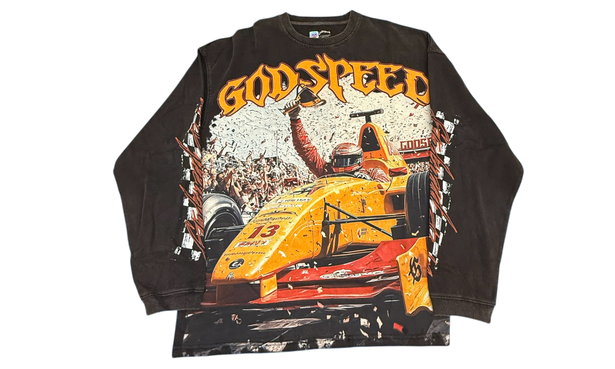 Godspeed F1 Finshline Washed Black Longsleeve T-Shirt