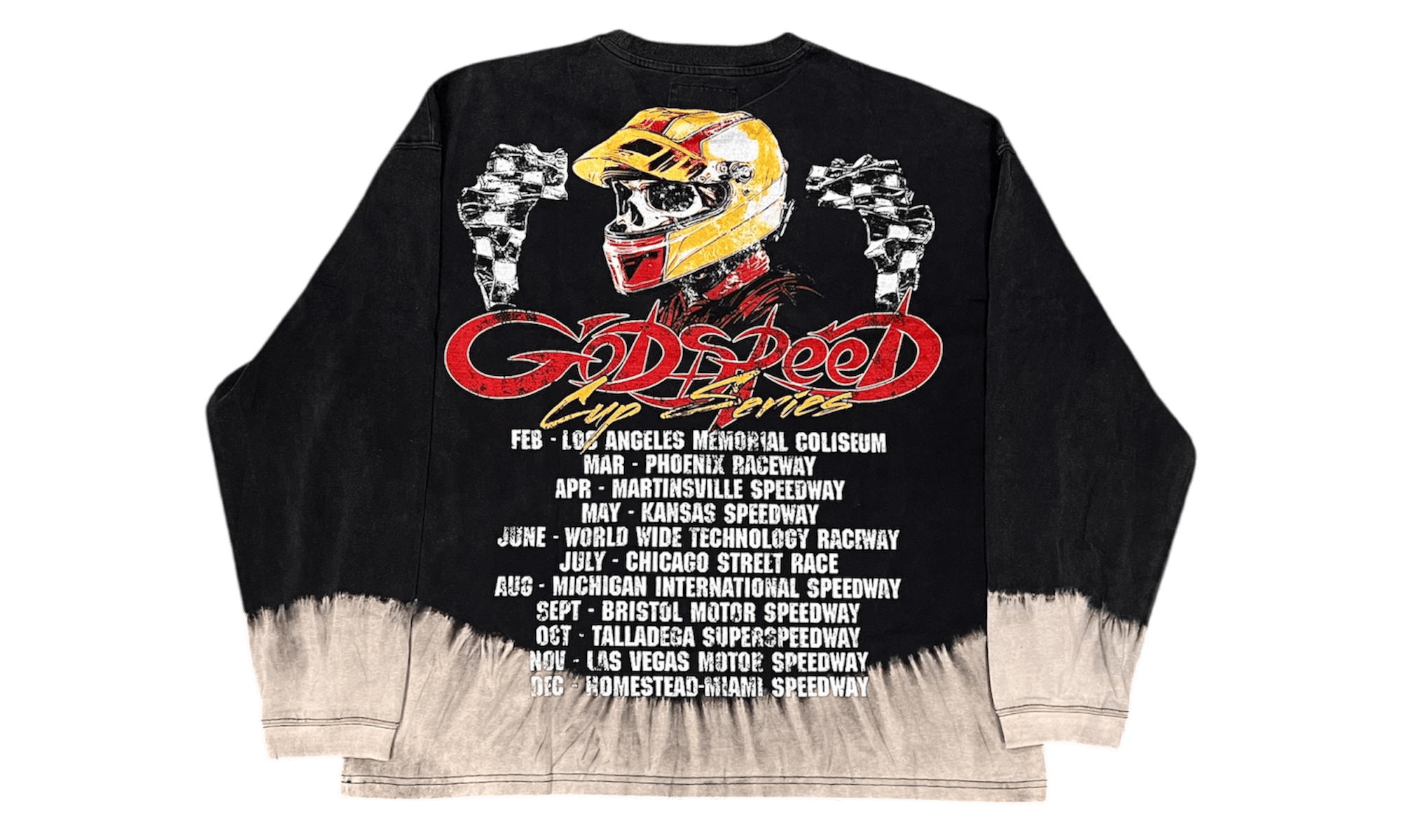 Godspeed F.T.W Black Bleached Wash Longsleeve T-Shirt