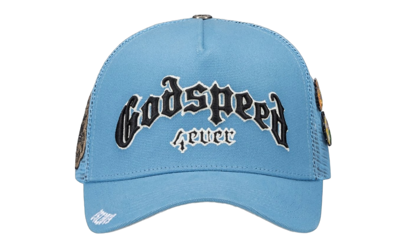 Godspeed Forever Baby Blue Trucker Hat-Bullseye Sneaker Boutique