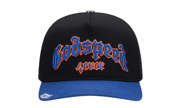 Godspeed Forever Black/Blue/Orange Trucker Hat-Bullseye Sneaker Boutique