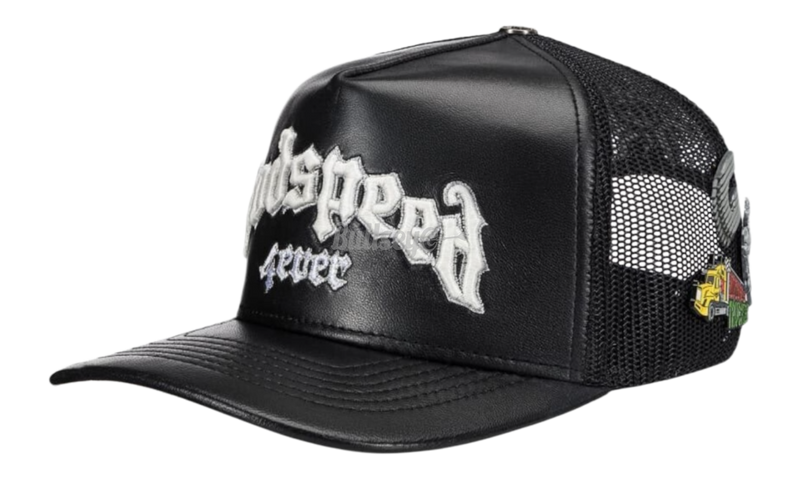 Godspeed Forever Premium Leather Black Trucker Hat