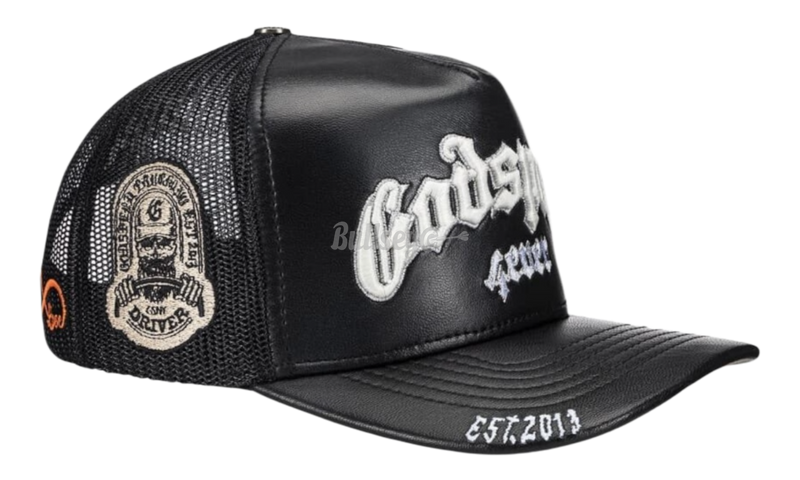 Godspeed Forever Premium Leather Black Trucker Hat