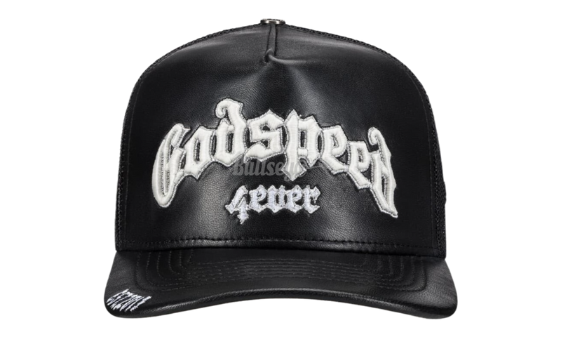 Godspeed Forever Premium Leather Black Trucker Hat-Bullseye Sneaker Boutique