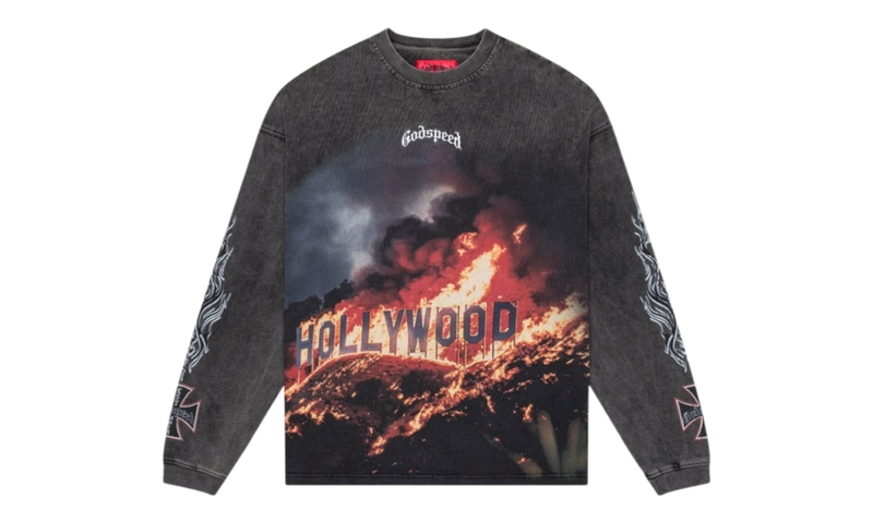 Godspeed Hollywood Inferno Grey Wash Thermal Longsleeve T-Shirt-Bullseye Sneaker Boutique