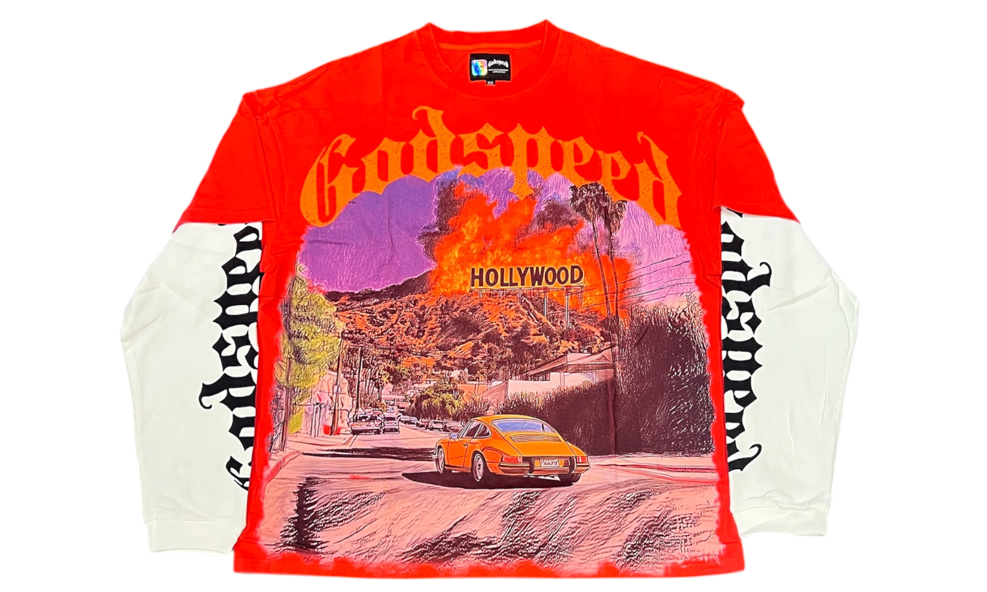 Godspeed Los Scandalous Red Layered Longsleeve T-Shirt-Bullseye Sneaker Boutique