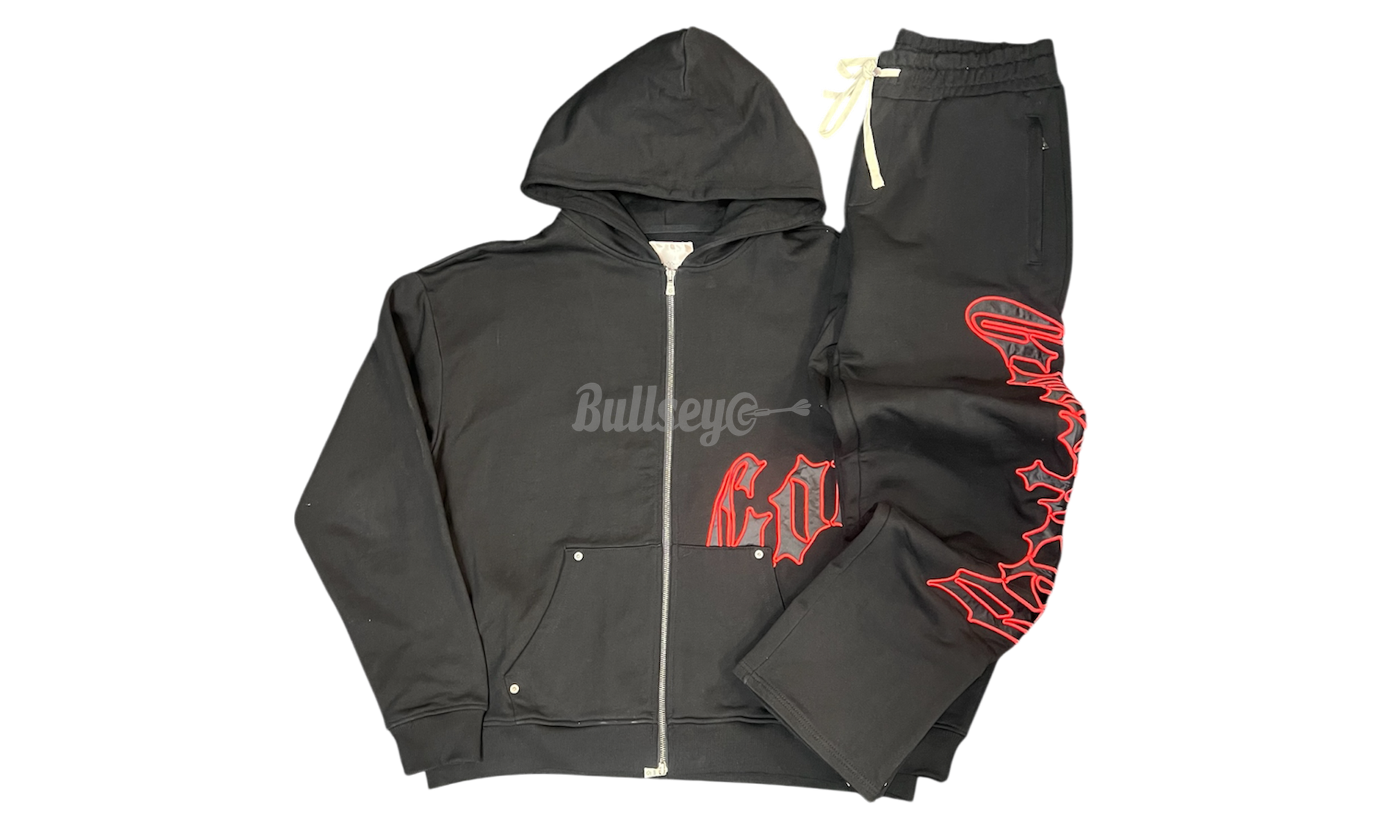Godspeed OG Logo Black/Red V2 Sweatsuit (PreOwned)-Bullseye Sneaker Boutique