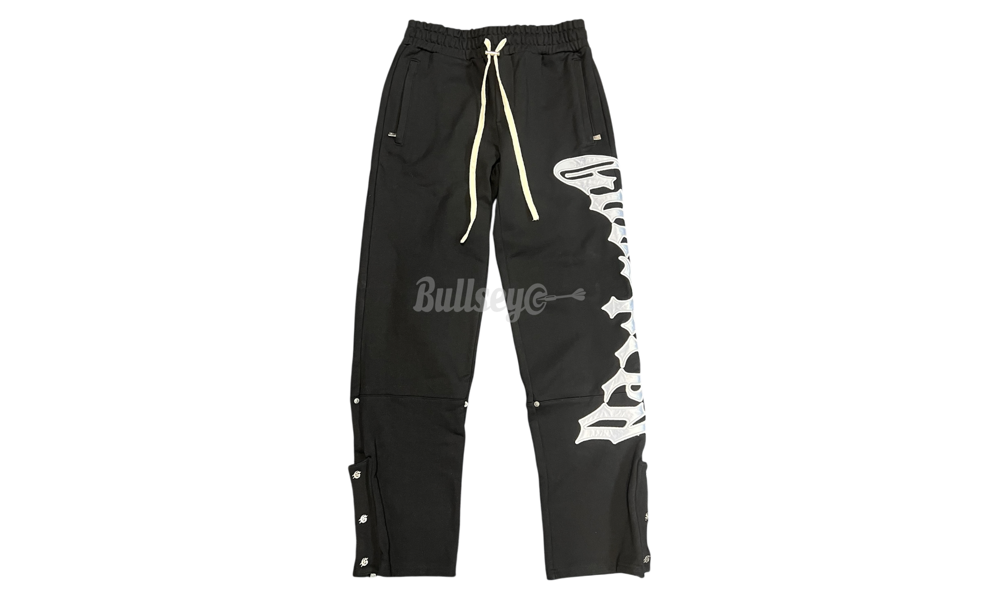 Godspeed OG Logo Washed Black/Silver Satin Sweatpants (PreOwned)-Bullseye Sneaker Boutique