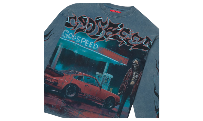 Godspeed Pit Stop True Blue Longsleeve T-Shirt