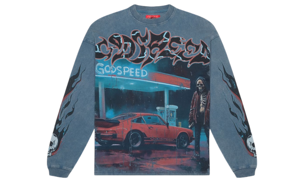 Godspeed Pit Stop True Blue Longsleeve T-Shirt-Bullseye Sneaker Boutique