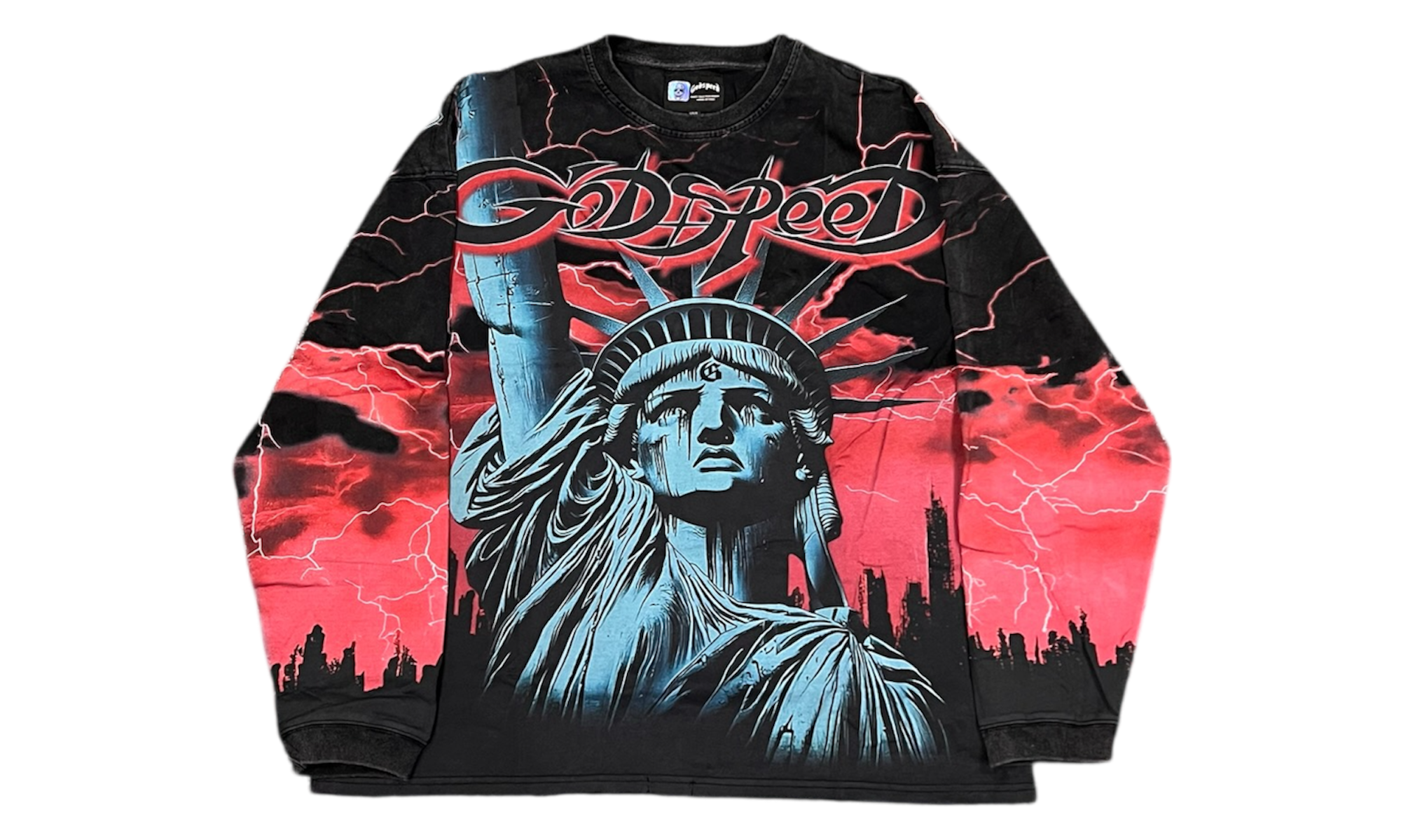 Godspeed Red Voltage Black Longsleeve T-Shirt-Bullseye Sneaker Boutique