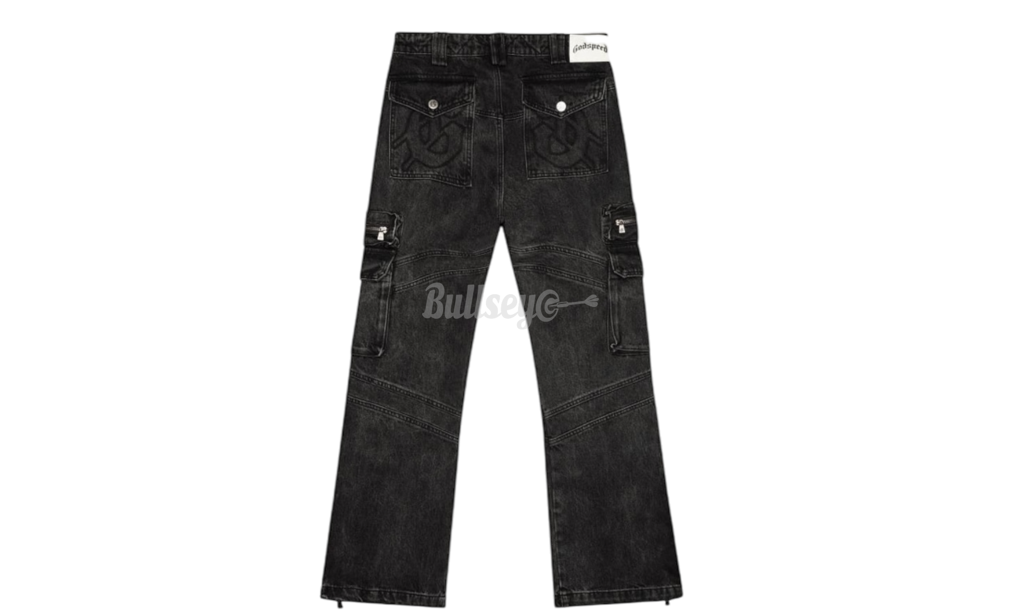 Godspeed Rockstar Flare Black Washed Cargo Pants